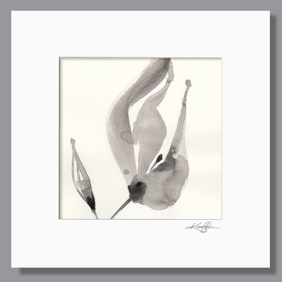 Bundle of 4 Original Floral Paintings I Mats - Organic Reflections Collection 1 - Picture 6 of 7